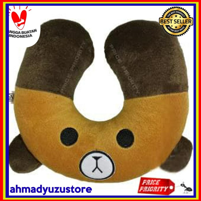 Bantal Brown Cony LINE Travel U / Bantal Mobil Travel Brown Cony