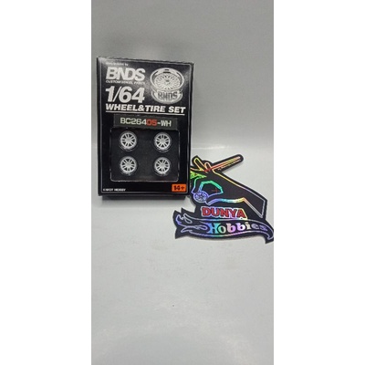 BC26405-WH ban karet diecast 1/64 merk BNDS model Enkei warna putih