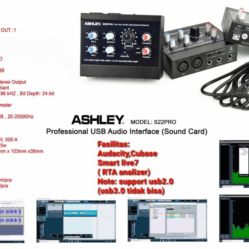 soundcard ashley s22pro professional