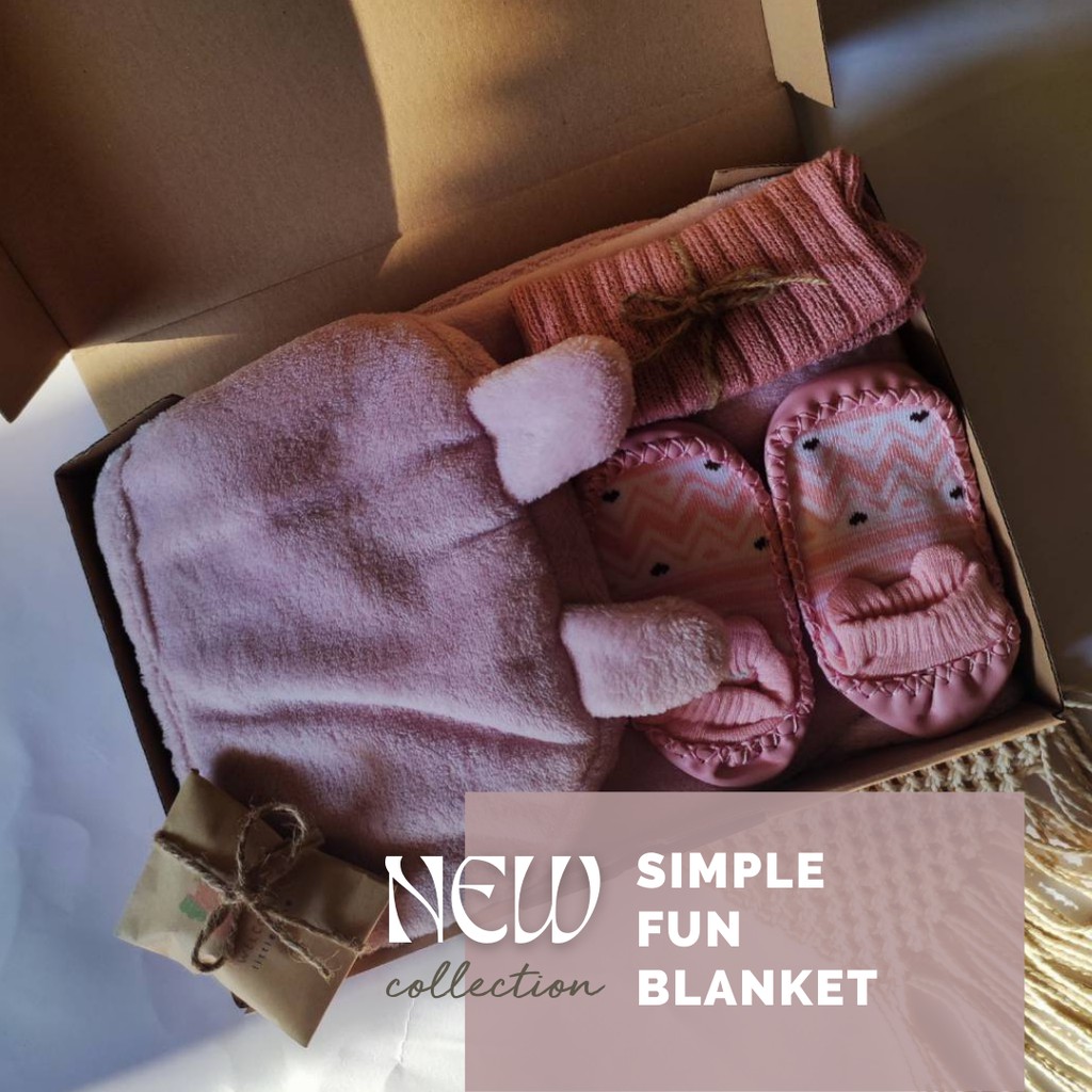 Selimut Bayi/Hampers Selimut Bayi/ Hampers Bayi Baru Lahir/ Hampers Bayi Mewah/ Kado Bayi Baru Lahir-Simple Fun Blanket