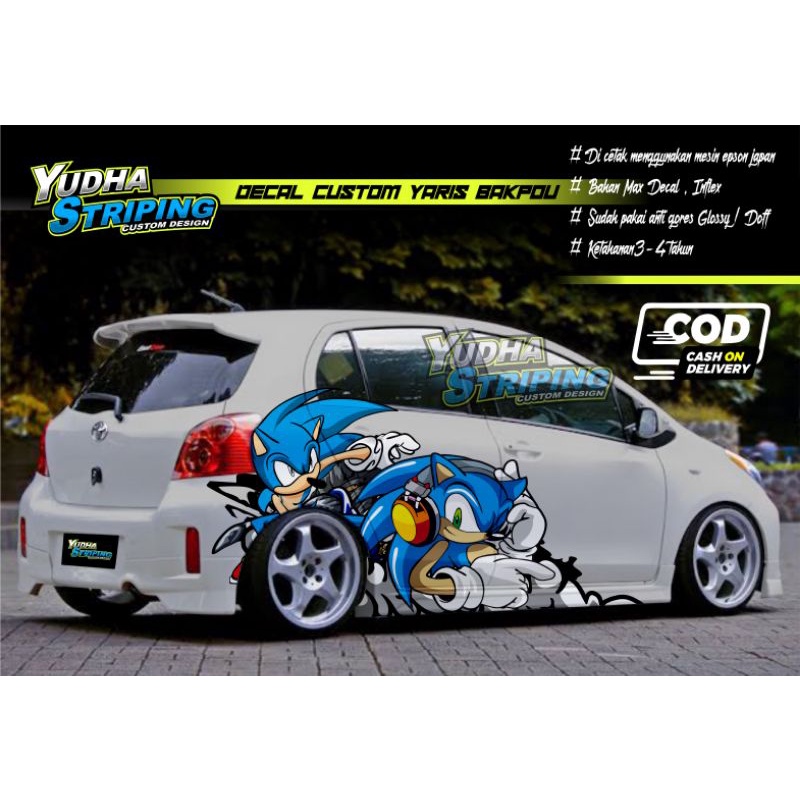 STICKER VARIASI TOYOTA YARIS, CAYLA, AYLA, JAZZ, BRIO, DLL