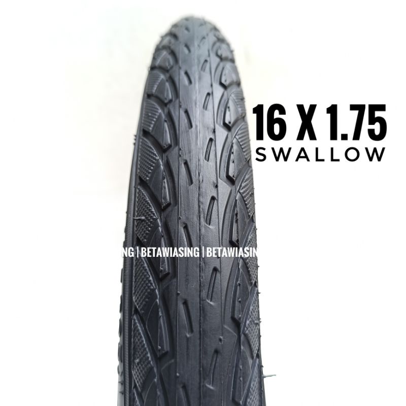 Ban Luar Sepeda 16 x 1.75 SWALLOW Ban Sepeda Lipat 16 x 1.75 305 Full Hitam