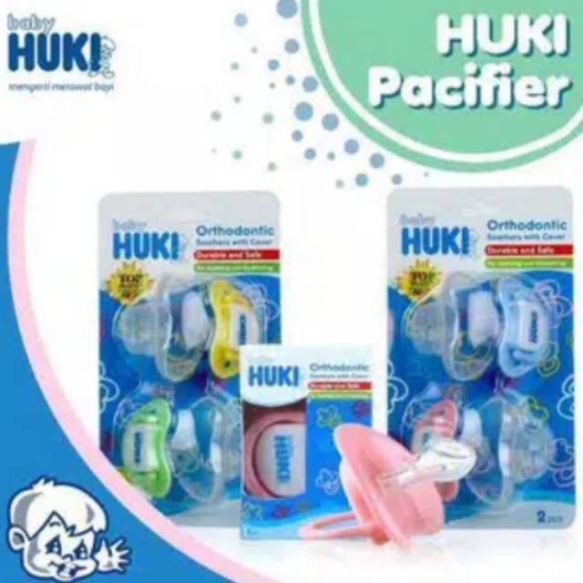 Jual Huki Empeng Silicone Gepeng Isi Huki Empeng Deluxe Orthodontic Soother With Cover Pcs