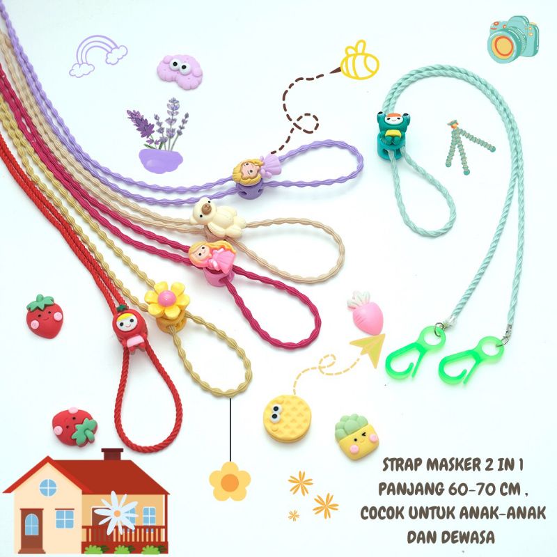 Strap Masker Mutiara / Kalung Masker Fashion / Konektor Masker