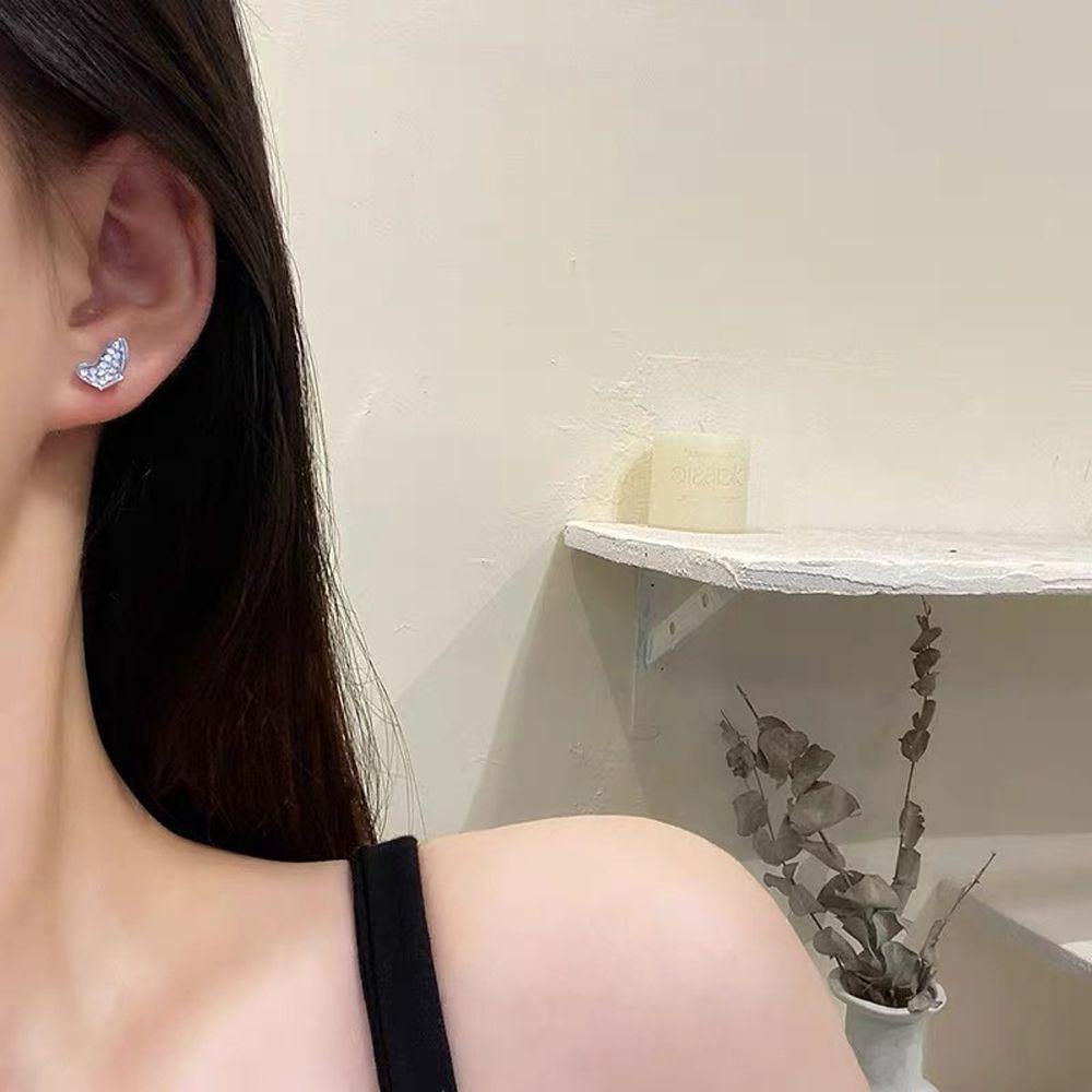 MXBEAUTY Wanita Anting Trendi Vintage Manis Keren Temperamen Kristal Perhiasan Fashion