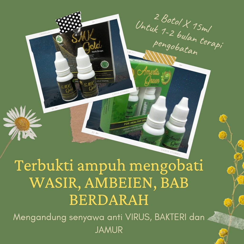 

Isi 2 BOTOL Obat Herbal WASIR AMBEIEN BAB BERDARAH Suplemen Makanan Jamu Tradisional Amerta Original