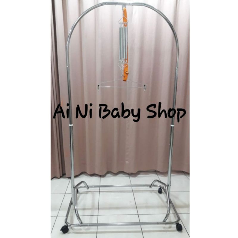 Paket Ayunan Listrik Portable GT Baby/WJ Baby dan Tiang chrome stainless