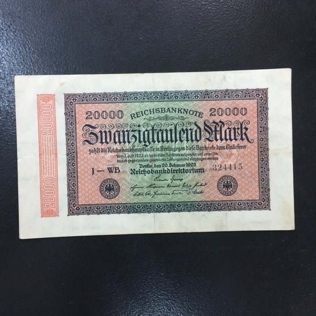 UANG JERMAN TAHUN 1923 PECAHAN 20.000 MARK