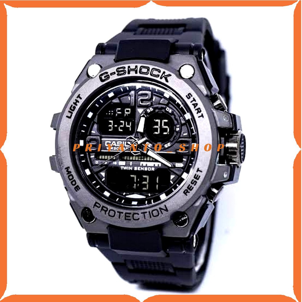 Strap Tali Jam Tangan Casio Gst-8600 Gshock G 8600 Hitam Rubber