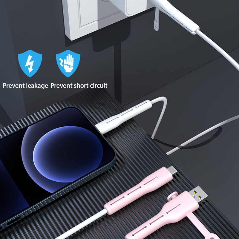 Penutup Pelindung Silicone Ponsel Charger Kabel Anti-Drop Earphone Kabel Pengisian Kabel Winder