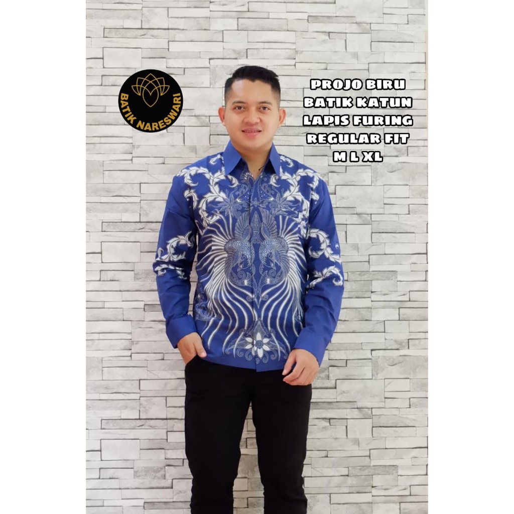 PROJO BIRU NARESWARI BATIKSOLOAMANAH KEMEJA BAJU BATIK PRIA SOLO LENGAN PANJANG PENDEK LAPIS FURING ATASAN BATIK PREMIUM MODERN KATUN HALUS PARANG GATHUK NAGA SOGAN MERAK MERAH WAHYU TUMURUN SOGAN PARANG TRUNTUM PANJI WIBOWO NARAYANA CENDRAWASIH KUNING