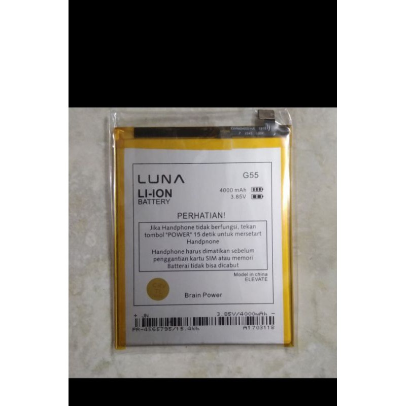 Batre Baterai Bt Luna G55 Elevate Original Luna G55