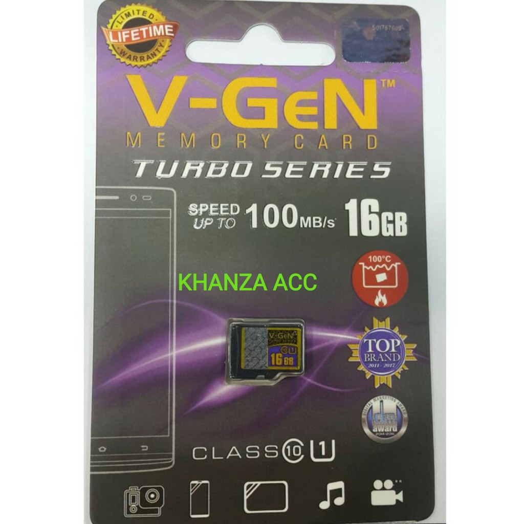 KHANZAACC VGEN 16GB Memory Hp Micro SD Class 10 Turbo Series