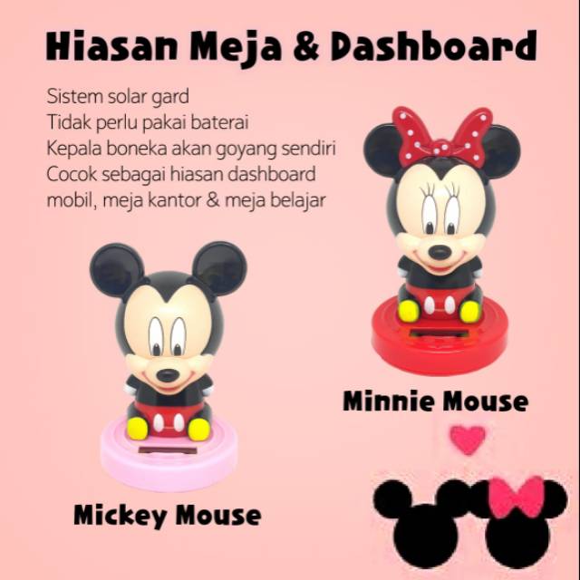 Hiasan Dashboard Mobil Pajangan Mickey Mouse