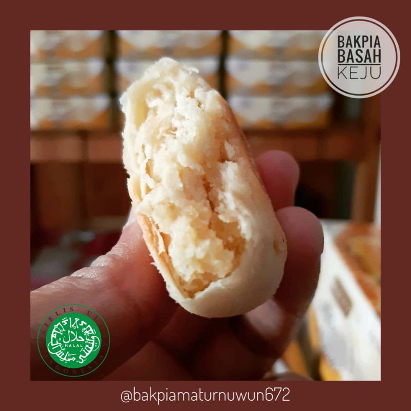 Bakpia Basah Matur Nuwun Jogja Rasa Keju kemasan vakum isi 21 biji