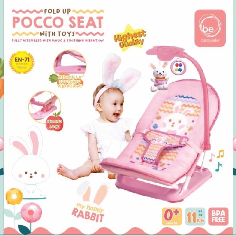 Babyelle Foldup Infant Seat/ Kursi Mainan Bayi Pocco Seat / Infant seat/ Kursi santai/Bouncer bayi