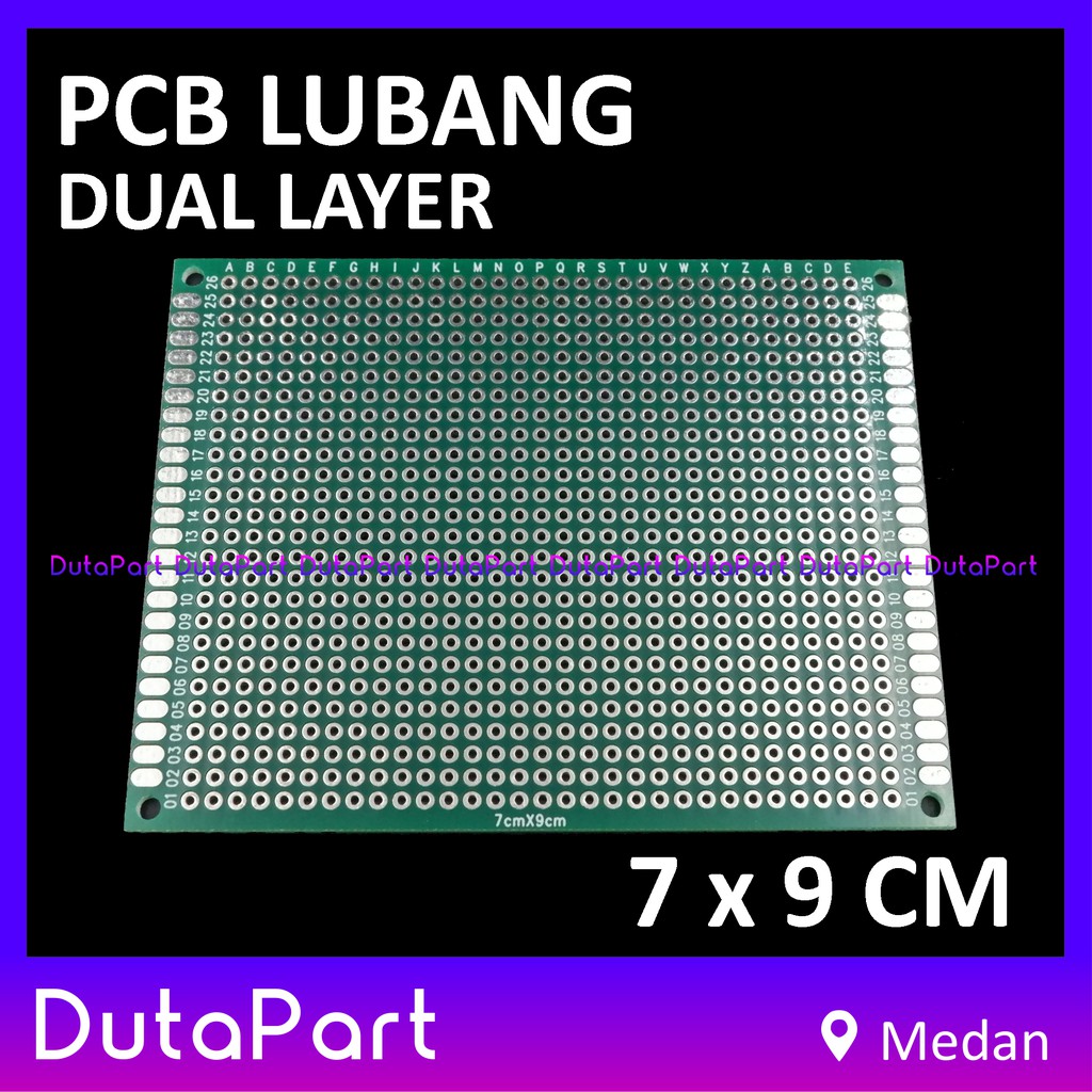 7x9 cm PCB Lubang Dua Sisi Dual Double Layer Side 7*9 Prototype Board