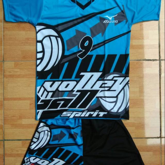 Baju voli motif bola printing