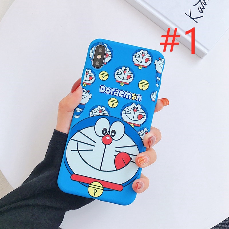 Soft Case OPPO A15 A15S A35 A93 Reno4 F A3S Realme C1 A7 A5S A12 A5 A9 A53 A33 A37 F11 Pro A57 A39 A1K Realme 5 5S 5i C3 C11 C12 C15 7 Narzo 20 Pro 7i C17 Lovely Doraemon Blue Casing VIVO Y11 Y12i Y12 Y15 Y17 Y12S Y20 Y20S Y20i  iPhone 6 6S 7 8 + Plus 12