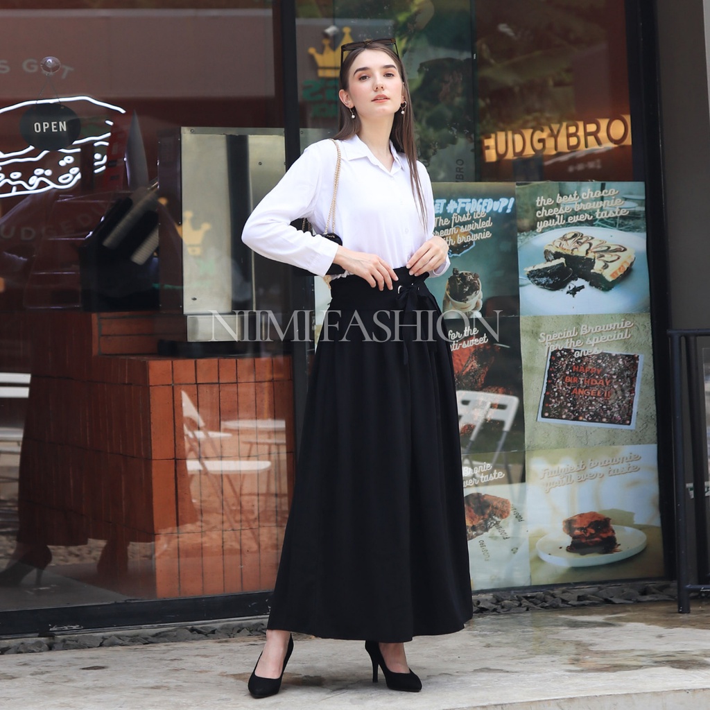 NIMI - Rok Panjang Wanita Rok Kerja Rok Kantor Maxi Skirt