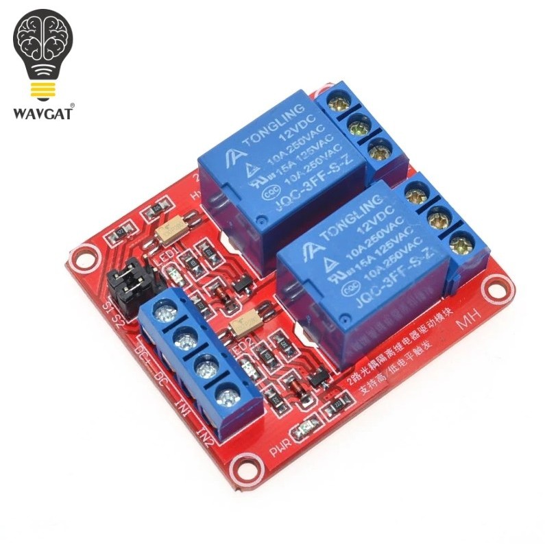 Modul Relay 2 Channel 12V Optocoupler High or Low Level Trigger 12volt