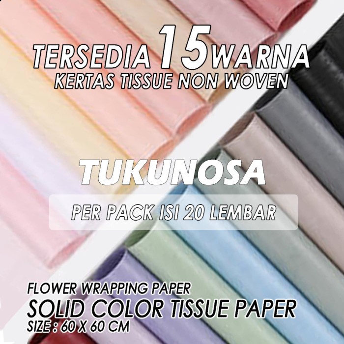 

PERPACK FLOWER WRAPPING PAPER SOLID COLOR TISSUE PAPER - KERTAS TISSUE BUKET BUNGA