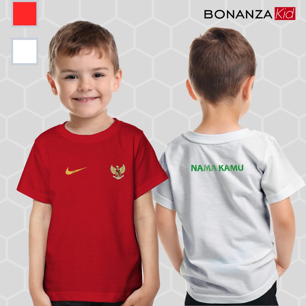 Kaos Anak TIMNAS Edisi SEA GAMES Bahan Katun Combed 30s Gratis Sablon Nama