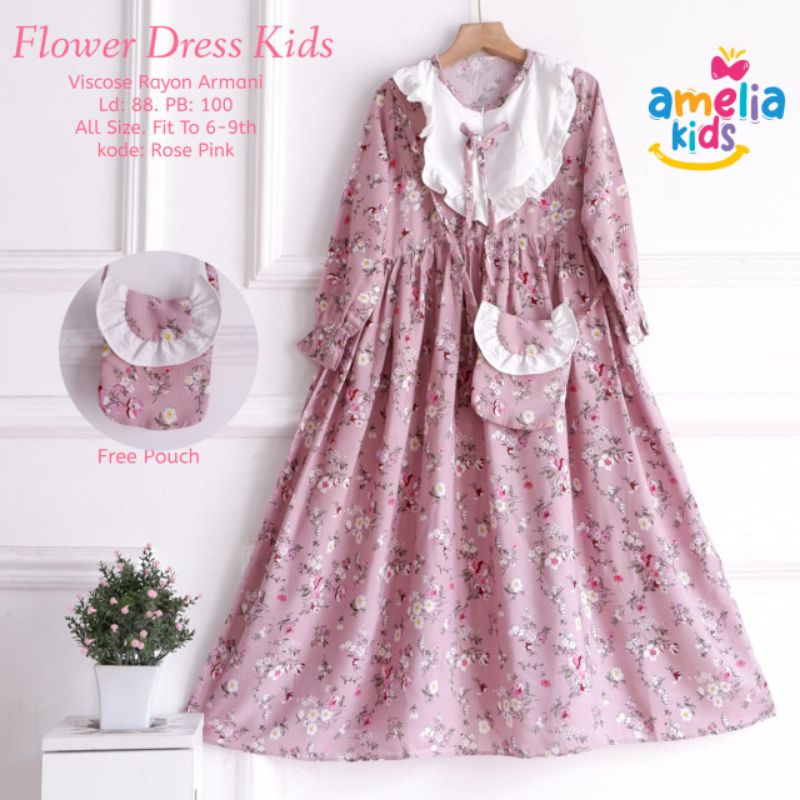 FLOWER DRESS KIDS ORI BY AMELIA