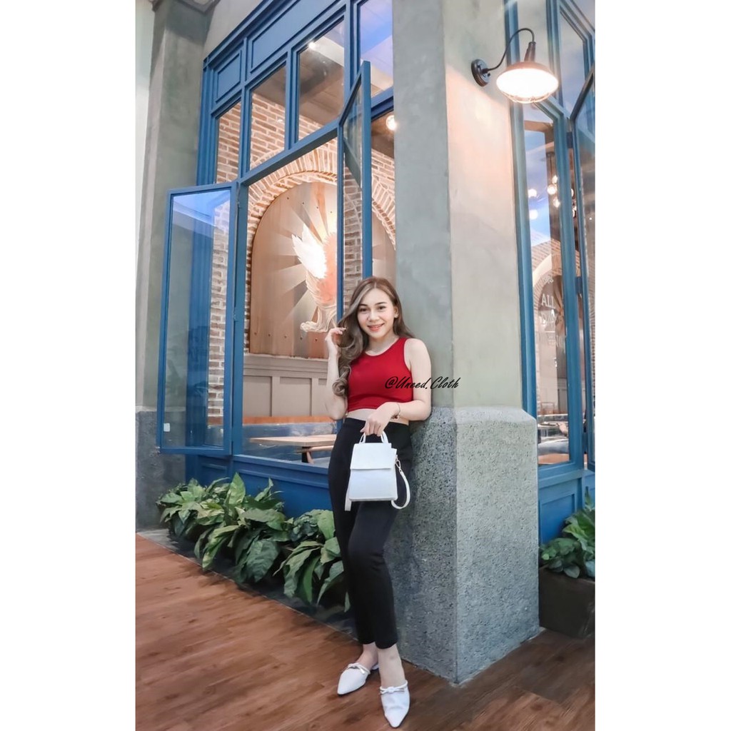 Uneed Cloth / TANKTOP WANITA POLOS / TENGTOP / TANKTOP JUMBO / CROP TANK / TANK TOP / LORY CROP TANK-6