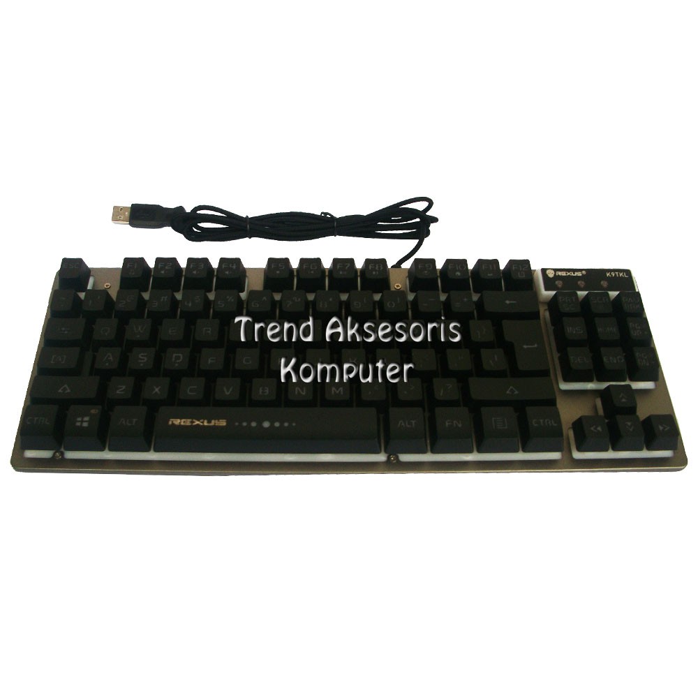 Trend-Rexus K9TKL Keyboard Gaming USB Battlefire + 3 Colors Rainbow Backlight - Silver