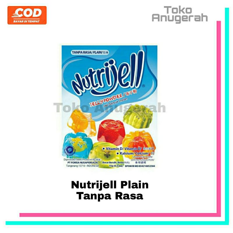 

Nutrijell Plain Tanpa Rasa 15gram