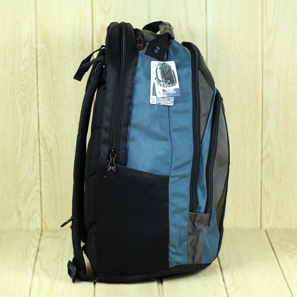 Tas Ransel Swissgear Hitam Biru Keren Besar Backpack Multifungsi