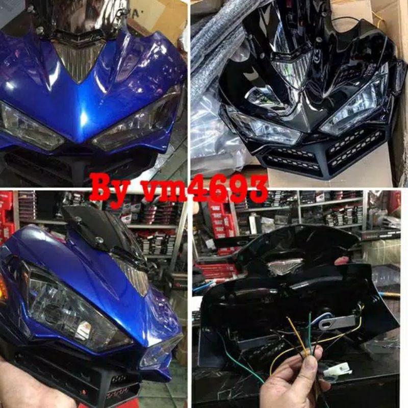 Headlamp reflektor lampu depan r25 mini replika pnp vixion Xabre byson