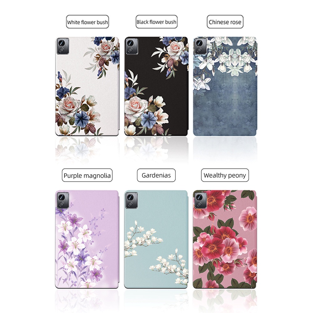 Casing Flip Case Kulit PU Motif Bunga Mekar Untuk Realme Pad X 10.95 &quot;(2022) RMP2107 RMP2108