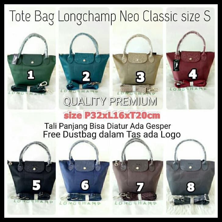 C4X0 Lc501 Tas Tote Bag Lc Neo Classic Size S + Tali Panjang - Hitam 5G9F