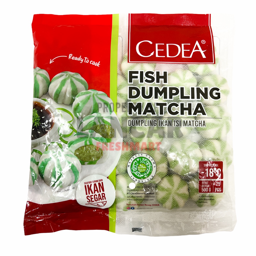 CEDEA FISH DUMPLING MATCHA 500GR