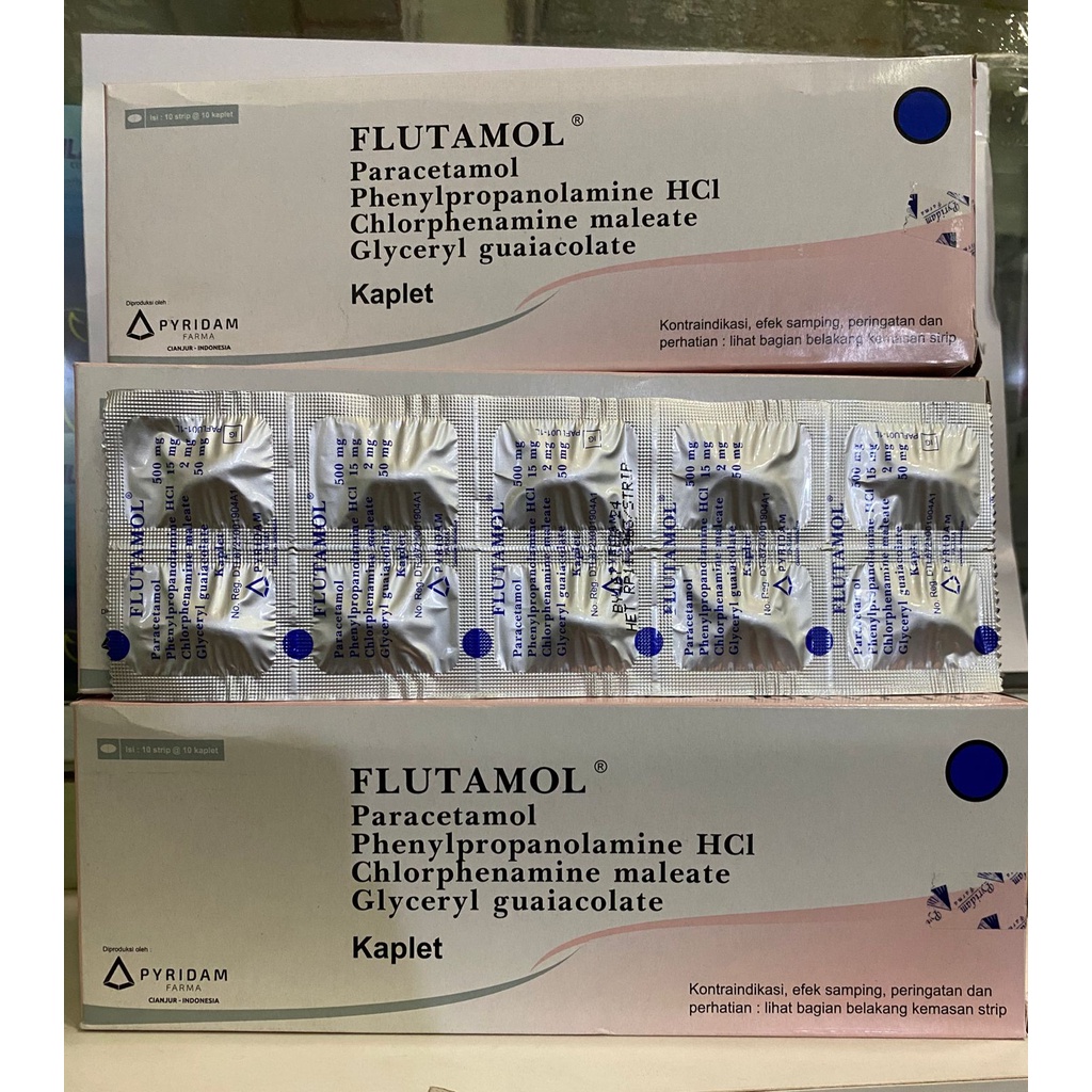 Flutamol Perstrip 10 Tablet / Mengatasi Flu disertai Batuk