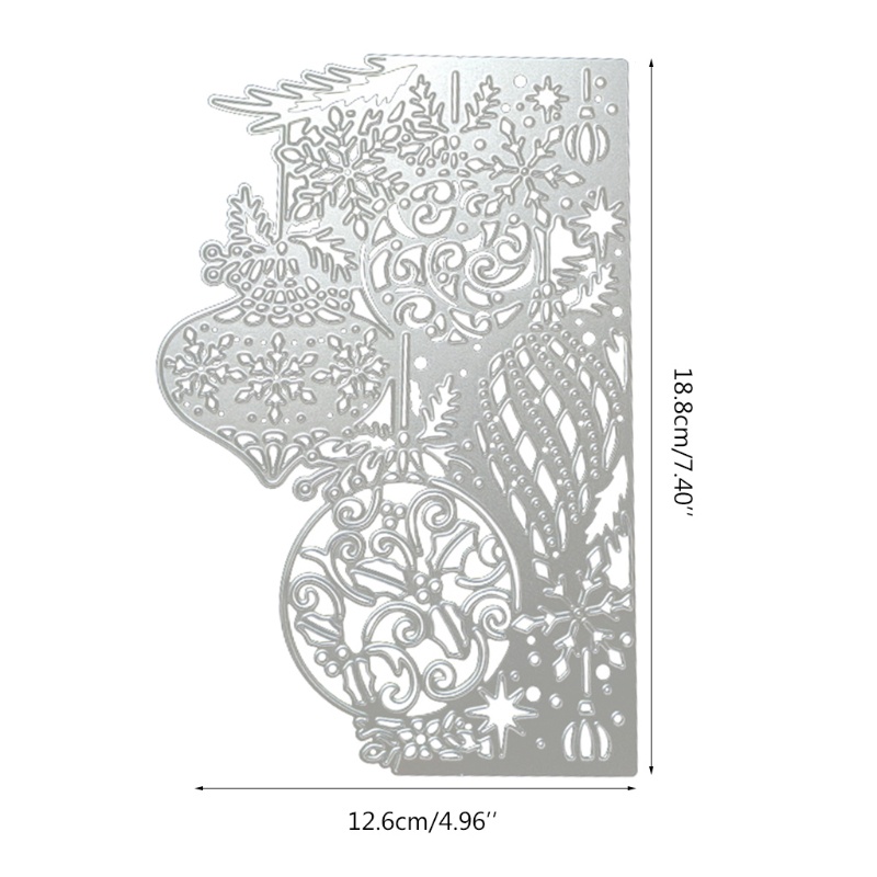 Zzz Cetakan Stensil Cutting Dies Motif Lentera / Snowflake Natal Bahan Metal Untuk Scrapbook / Craft DIY