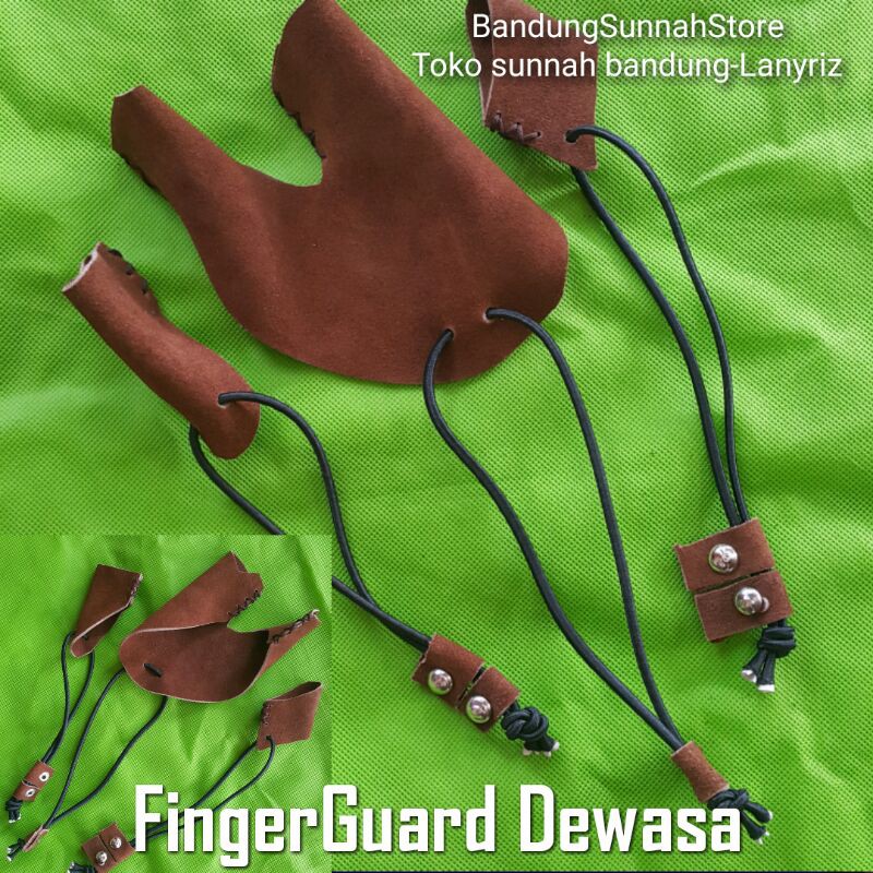 COD 1 Set Savety Kulit Asli Pelindung Tangan Thumbring Panahan Dewasa