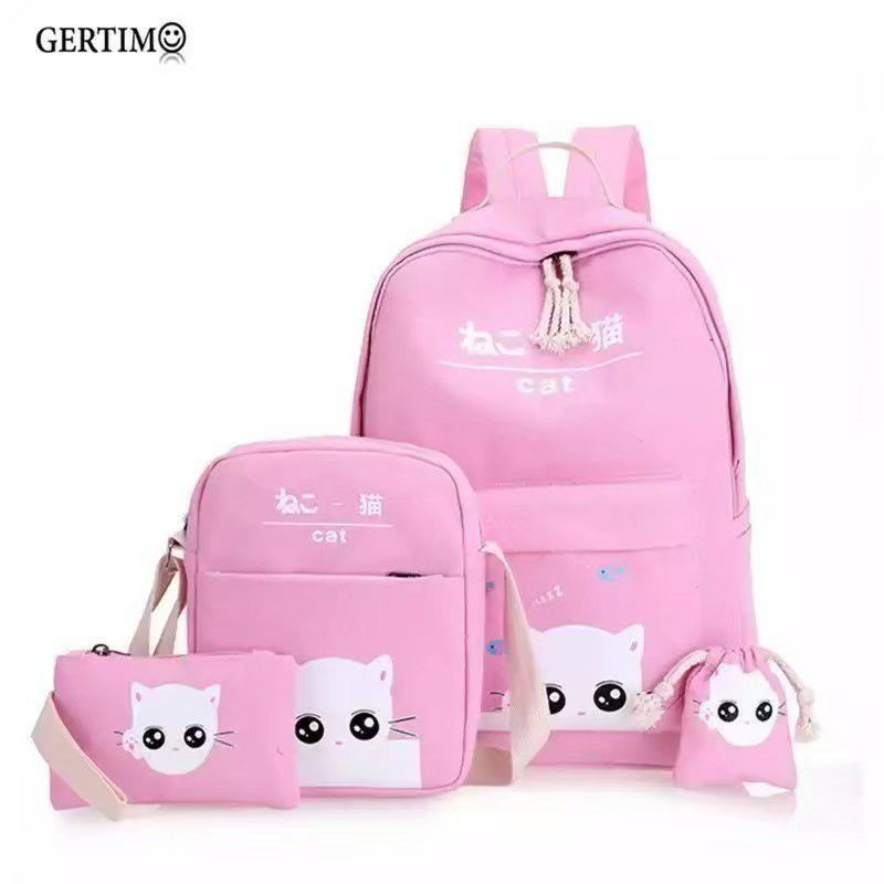 MOEZHA_TAS  (WHAIT CAT) RANSEL ANAK SEKOLAH LAKI LAKI SD TK PAUD MOTIF KARTUN