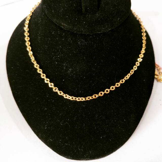 Kalung emas asli kadar 875 model fancy cristal 2 gram an