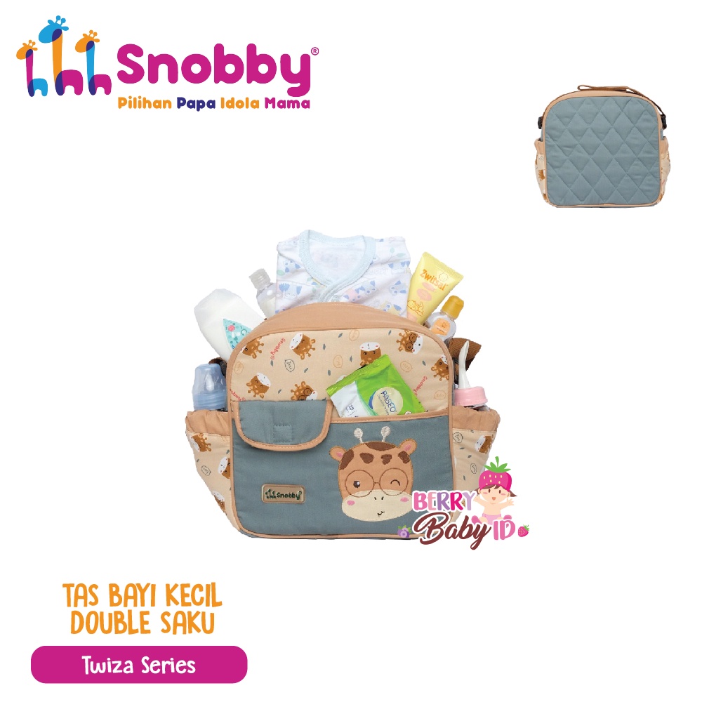 Snobby Tas Bayi Kecil Saku Depan Baby Travel Diaper Bag Multifungsi Berry Mart