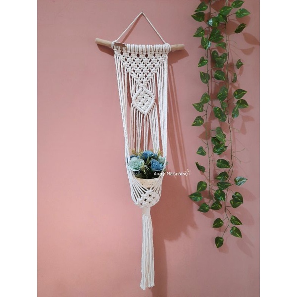 Macrame / Macrame plant hanger / Macrame pot gantung/Macrame murah / hiasan dinding