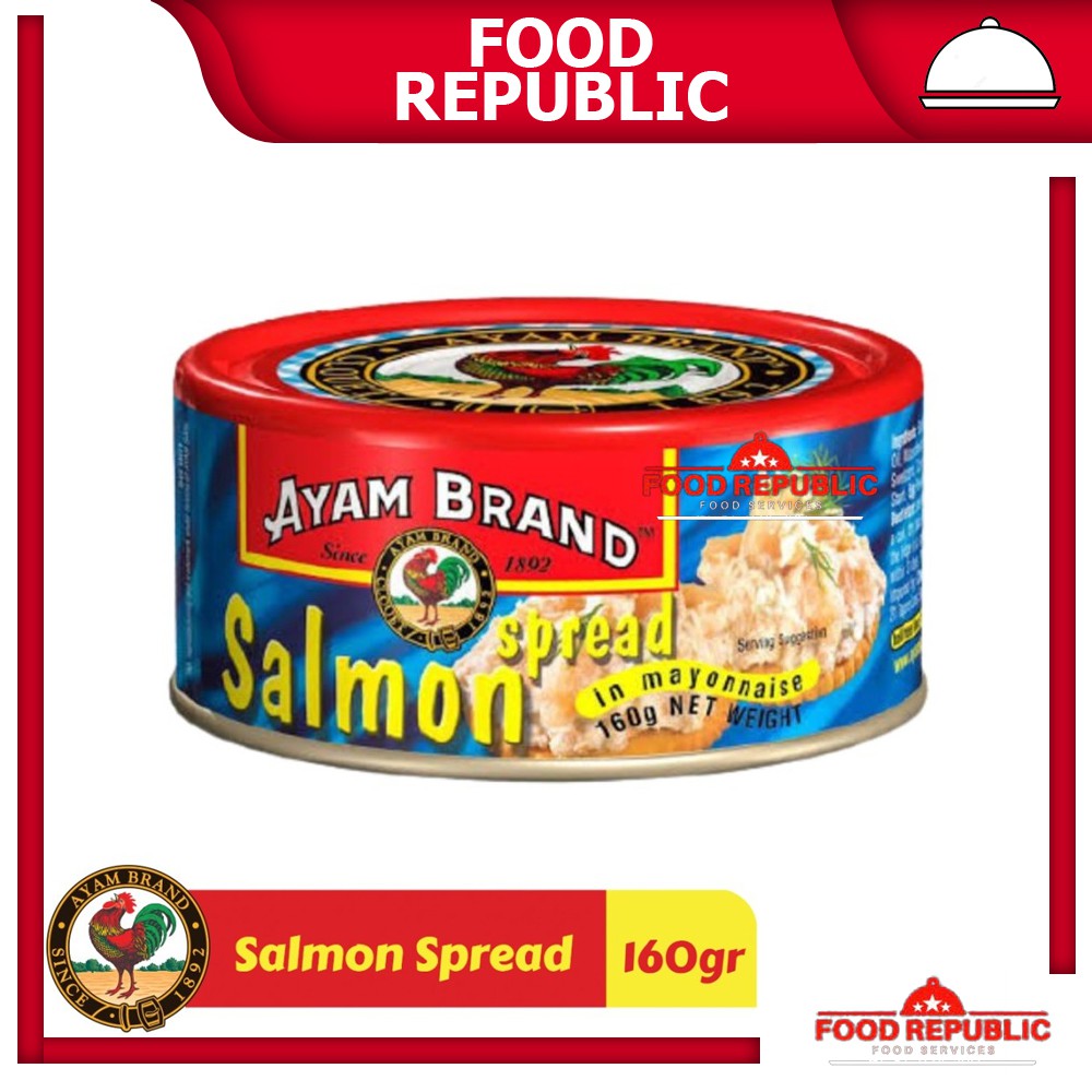 AYAM BRAND SALMON SPREAD 160 GR IKAN KALENG FISH CAN MAYONAISE HALAL