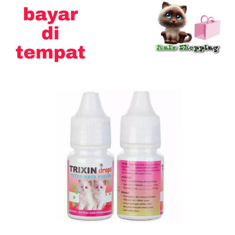 Obat tetes Sakit Mata Merah Berair Belek Anak Kucing Kitten Trixin Cat
