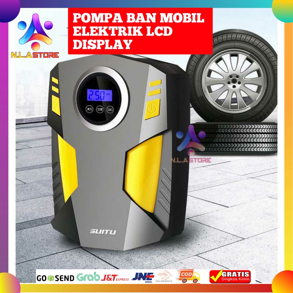 OTOHEROES Inflator Pompa Angin Ban Mobil Elektrik LCD Display