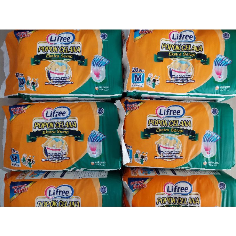 Popok Celana Pants LIFREE Ekstra Serap M20 Popok Pampers Dewasa Murah