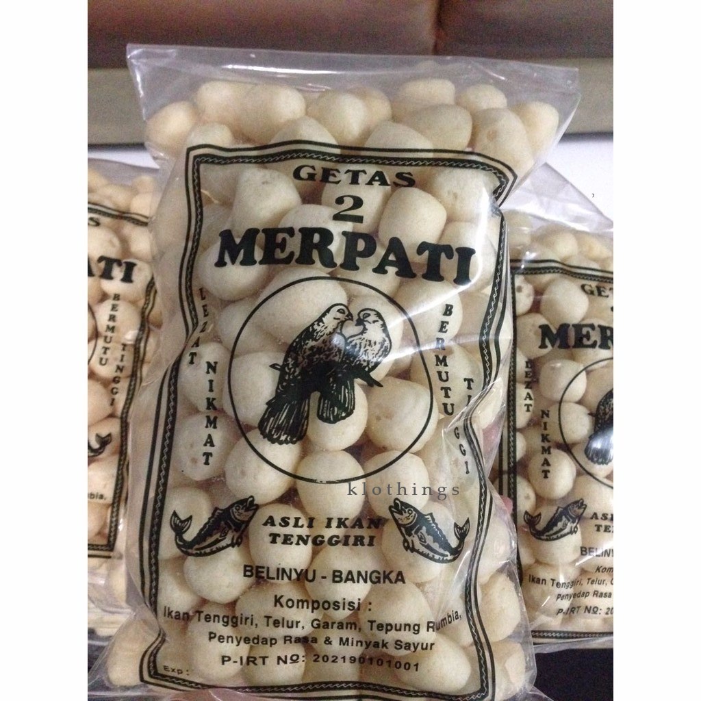 

Getes Cap Dua Merpati / Getas Ikan Tenggiri Kerupuk Bangka 250gr / Krupuk Pilus Kretek Cap 2 Merpati Belinyu