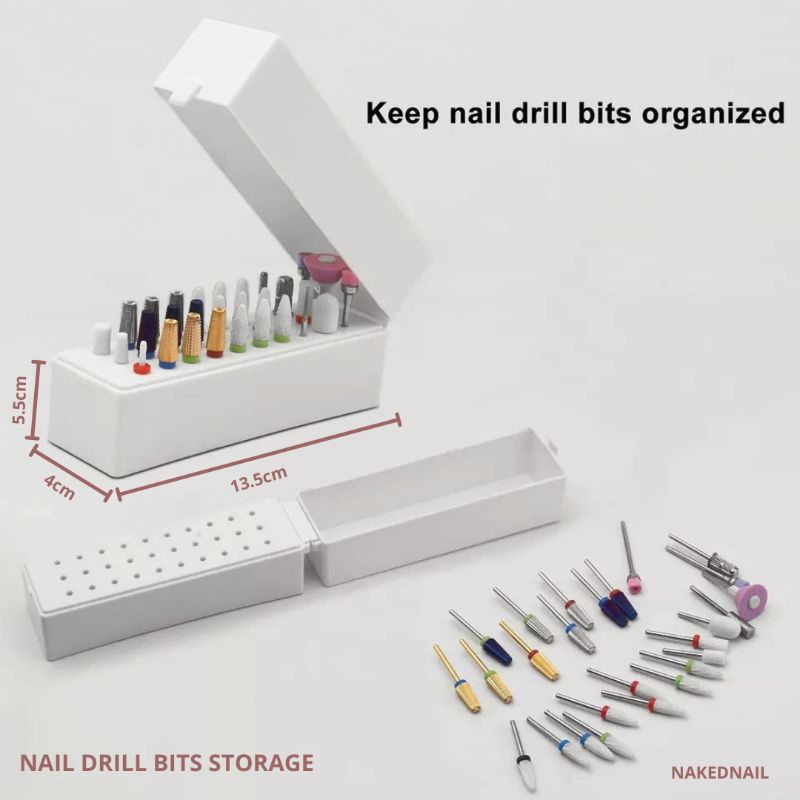 tempat nail drill nail bit storage 30 lubang