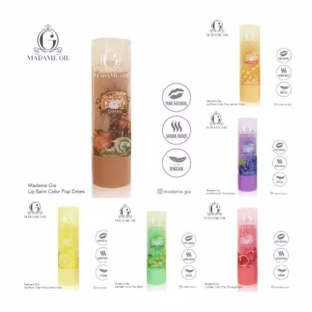 ☃️Cutezz_ching1☃️Madame Gie Color Pop Lip Balm / Fruity / Treat Ur Lips